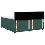 vidaXL Sommier à lattes de lit et matelas Vert foncé 180x200cm Velours