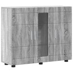 vidaXL Cabinet en Bois avec stockage Gris Sonoma 88 5 x 30 5 x 73 cm