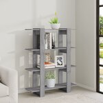 vidaXL Bibliothèque/Séparateur de pièce Sonoma gris 100x30x123 5 cm