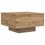 vidaXL Table basse Chêne artisanal 55 x 55 x 31 cm Bois d'ingénierie