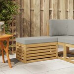 vidaXL Banc de Jardin Bois d'Acacia Massif Blanc