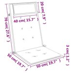 vidaXL Coussins de chaise à dossier haut lot de 4 bleu clair