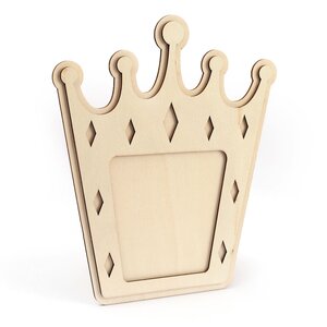 Cadre photo couronne en bois 21 5 x 18 cm