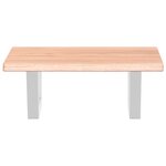 vidaXL Étagère de vasque murale acier et bois de chêne massif