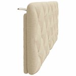 vidaXL Coussin de tête de lit crème 120 cm tissu