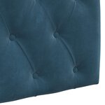 vidaXL Tête de lit suspendue Avec lumière LED Bleu Velours