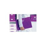 Trieur ménager WOW en polypropylène. 5 compartiments, fermeture par élastique, violet LEITZ