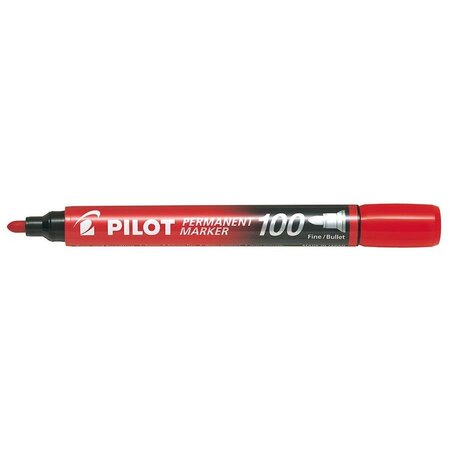 Marqueur permanent sca 100 pointe ogive fine/moyenne rouge pilot