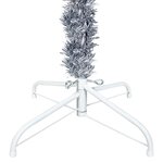 Vidaxl arbre de noël mince avec led et boules argenté 150 cm