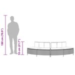 vidaXL Bancs de spa avec coussins 2 Pièces gris résine tressée