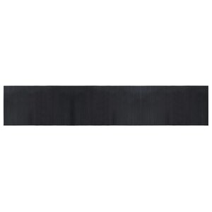 vidaXL Tapis rectangulaire noir 60x300 cm bambou