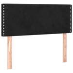 vidaXL Sommier à lattes de lit avec matelas Noir 90x190 cm Velours