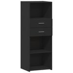 vidaXL Buffet haut noir 45x42 5x124 cm bois d'ingénierie