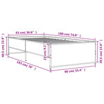 vidaXL Cadre de lit sans matelas chêne sonoma 90x190 cm