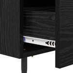 vidaXL Cabinet de chevet avec tiroir Chêne noir 40 x 35 x 47.5 cm