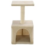 vidaXL Arbre à chat avec griffoirs en sisal 55 cm Beige