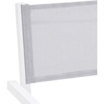 Ensemble repas de jardin - table extensible 160-240 cm et 6 fauteuils - Structure aluminium - Blanc