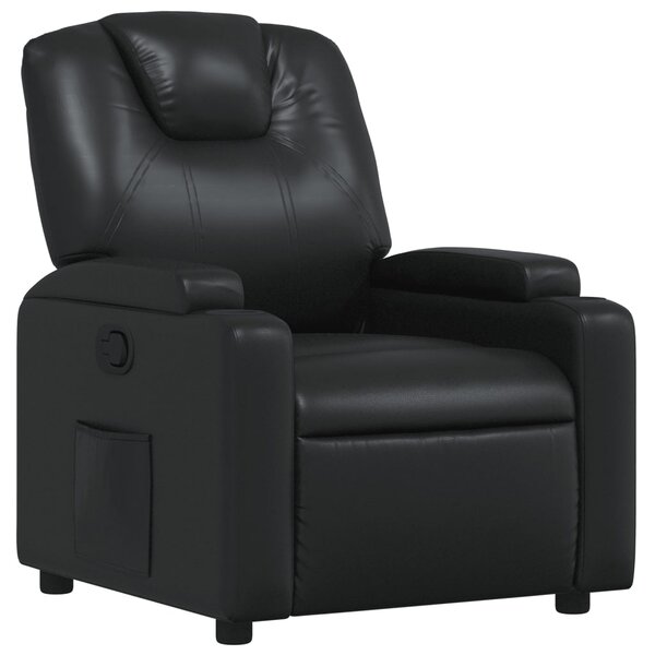 vidaXL Fauteuil inclinable Noir Similicuir