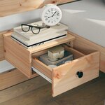 vidaXL Cadre de lit avec tête de lit Marron 140 x 200 cm Pin massif