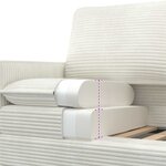 vidaXL Ensemble de Canapés 2 Pièces Crème Polyester