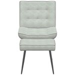 vidaXL Chaise de relaxation avec tabouret Gris clair Velours