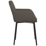 vidaXL Chaises à manger lot de 2 Gris foncé Velours
