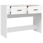 vidaXL Table console Blanc 100x39x75 cm Bois d'ingénierie