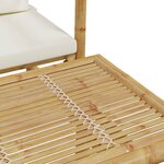 vidaXL Salon de jardin 2 Pièces avec coussins bambou