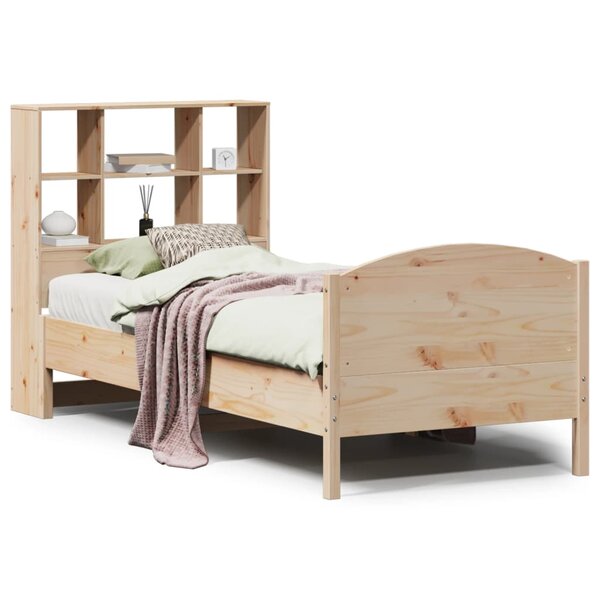 vidaXL Lit bibliothèque sans matelas 100x200 cm bois massif de pin