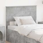 vidaXL Tête de lit avec tête de lit Gris béton 75 cm Bois d'ingénierie