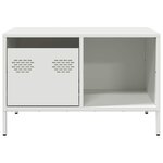 vidaXL Table basse blanc 68 5x50x43 5 cm acier laminé à froid