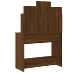 vidaXL Coiffeuse avec lumières LED chêne marron 96x40x142 cm