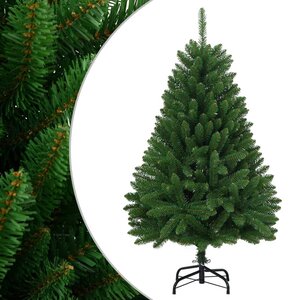vidaXL Sapin de Noël artificiel à charnières avec support vert 120 cm