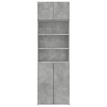vidaXL Armoire de rangement gris béton 70x42 5x225cm bois d'ingénierie