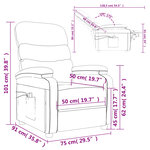 vidaXL Fauteuil de massage électrique Cappuccino Similicuir