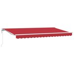 vidaXL Auvent Rétractable Rouge 400x200 cm tissu