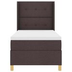 vidaXL Lit à Ressorts avec matelas Marron foncé 80 x 200 cm tissu