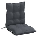vidaXL Coussins de chaise à dossier bas lot de 4 anthracite