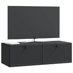 vidaXL Meuble TV mural Noir 98 x 41 x 30 cm Bois d'ingénierie
