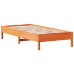 vidaXL Cadre de lit sans matelas cire marron 90x190 cm bois pin massif