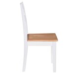 vidaXL Chaises à manger lot de 2 blanc bois hévéa massif