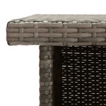 vidaXL Ensemble de bar de jardin 5 Pièces avec coussins gris poly rotin