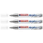 Marqueur Acrylique 5100 Argent Pointe Moyenne 2-3 mm x 3 EDDING