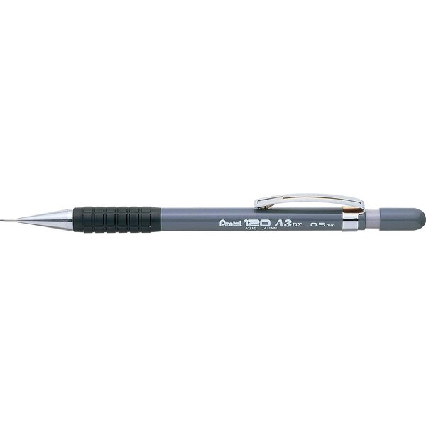 Porte-mine hi-graph a315 corps plastique gris pointe 0 5mm pentel