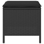 vidaXL Ensemble de salle à manger pour jardin 3 Pièces Noir Poly rotin
