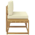 vidaXL Canapé d'extérieur en bout 2 Pièce Blanc Bois d'Acacia Massif
