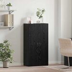 vidaXL Cabinet de Bureau Chêne noir 60 x 32 x 115 cm Bois d'ingénierie