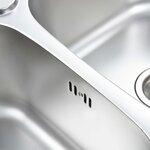 vidaXL Évier double de cuisine avec crépine et piège Acier inoxydable