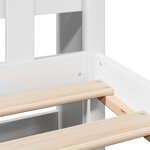 vidaXL Lit bibliothèque sans matelas blanc 160x200 cm bois pin massif