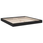 vidaXL Cadre de lit noir 200x200 cm bois d'ingénierie
